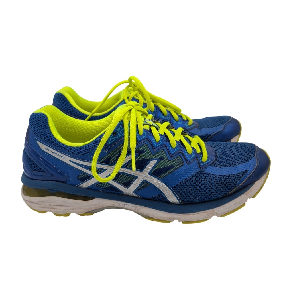 ASICS GT-2000 4 Mens Running Shoes Blue Yellow T606N Size 8.5